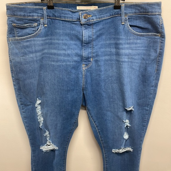 NWT Levi’s 720 High Rise Super Skinny Denim Jeans Distressed 26W - Picture 2 of 16